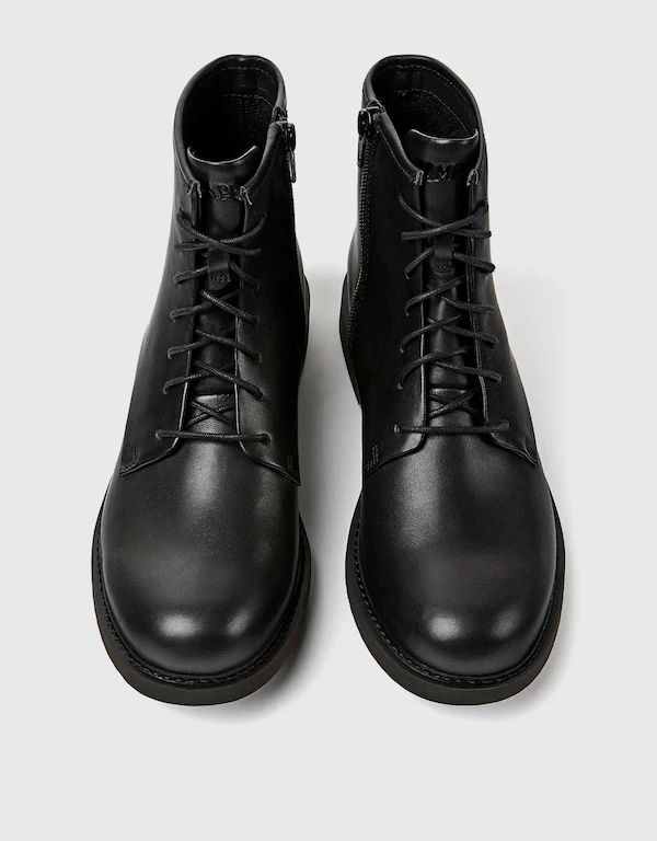 Camper Neuman Calfskin Lace-up Ankle Boots