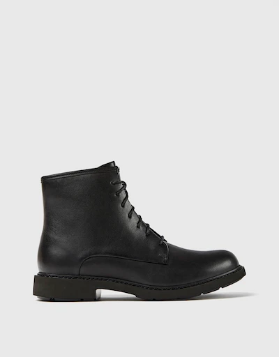 Neuman Calfskin Lace-up Ankle Boots