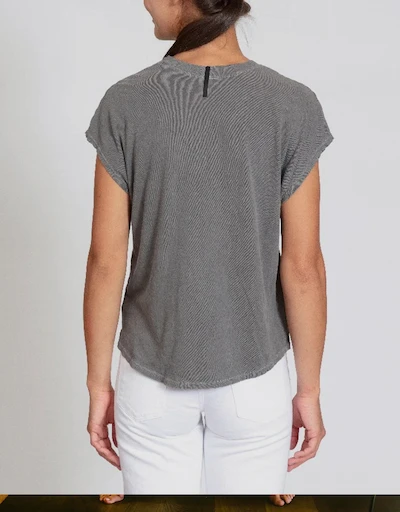 Cotton Boxy T-Shirt-Volcano Grey