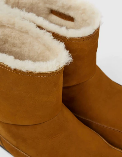Peu Nubuck Wool Blend Fur Ankle Boots