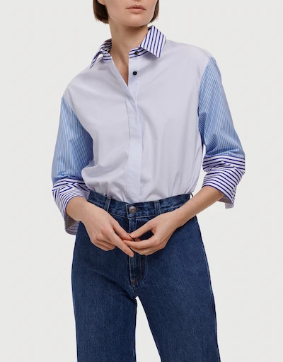 Striped Button Down Cotton Shirt