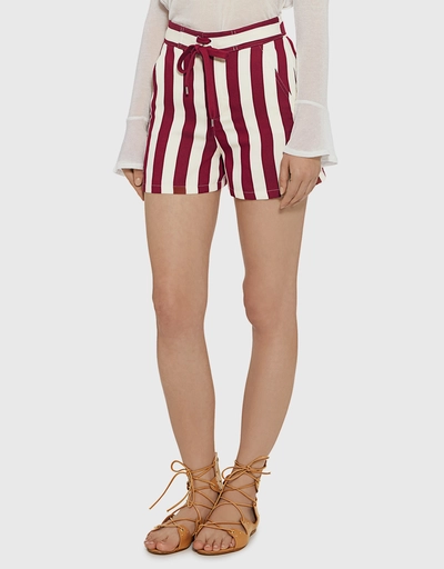 Striped High-rise Shorts