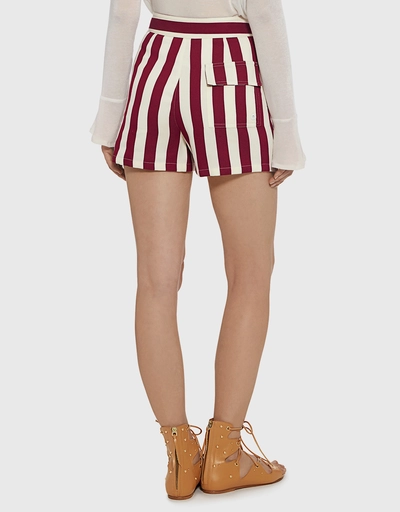 Striped High-rise Shorts