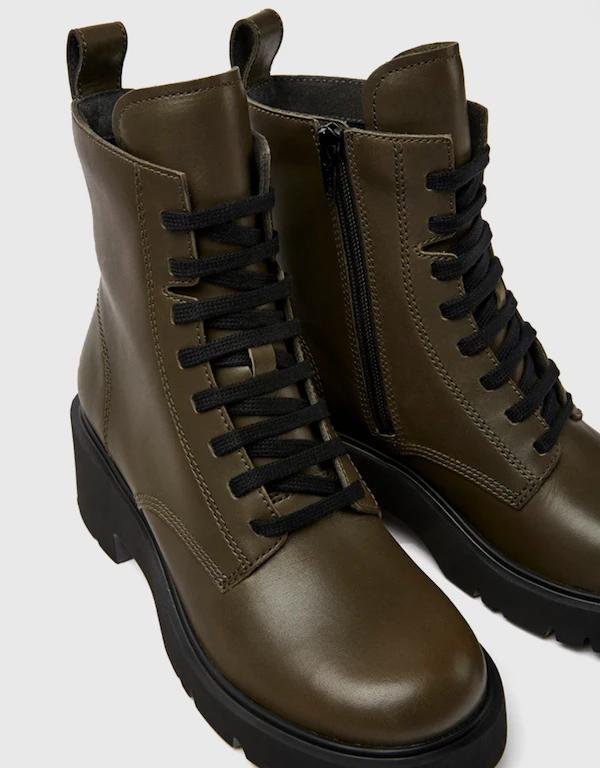 Camper Milah Calfskin Lace-up Ankle Boots