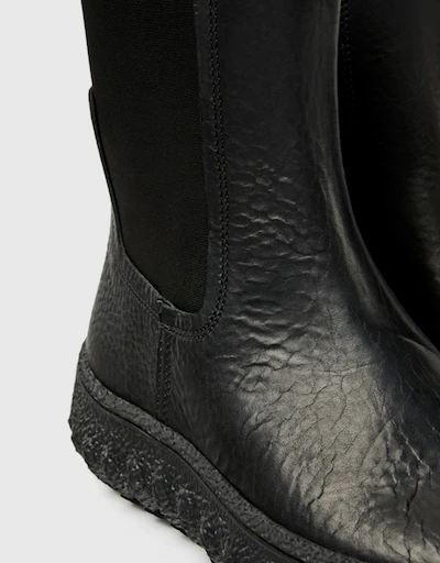 Ground Calfskin Ankle Boots 
