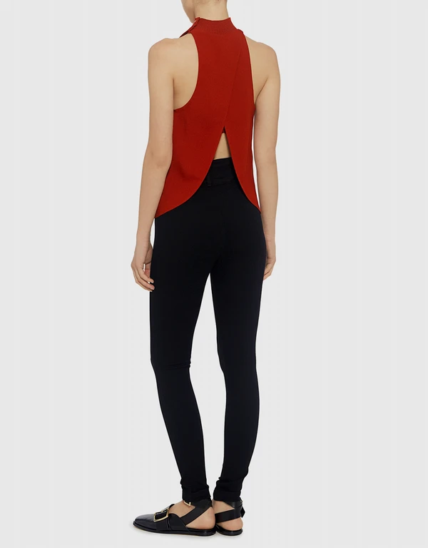 A.L.C. Olympia Open Back Knit Top