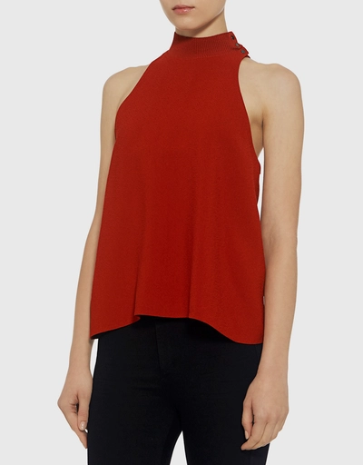 Olympia Open Back Knit Top