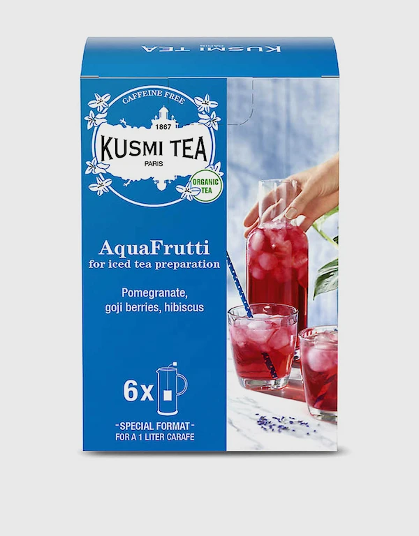 Kusmi Tea AquaFrutti Hibiscus Fruits Organic Ice Tea Bags 48g