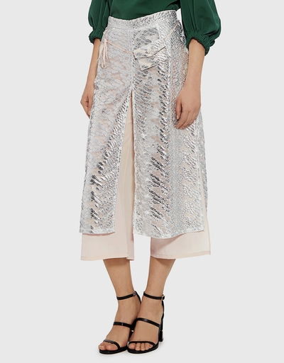Jerome Metallic Embroidered High-rise Pants 