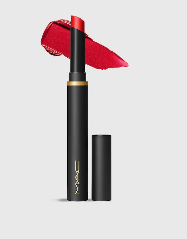 MAC Cosmetics Powder Kiss Velvet Blur Slim Lipstick-Ruby New