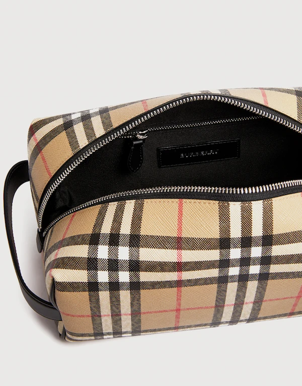 Vintage Check Travel Pouch