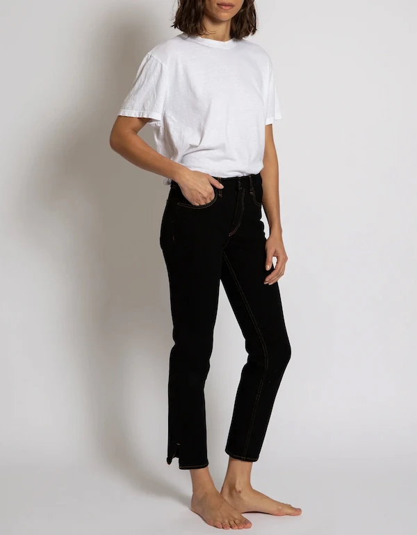 ASKK NY Mid-rised Straight-leg Jeans-Black Resin