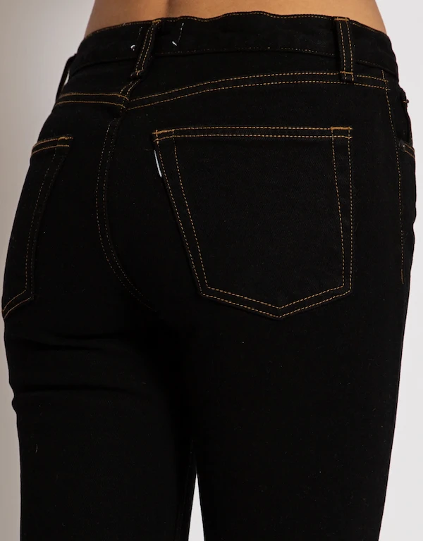 ASKK NY Mid-rised Straight-leg Jeans-Black Resin