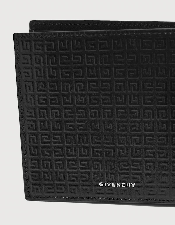 Givenchy 品牌印字壓紋雙折短夾