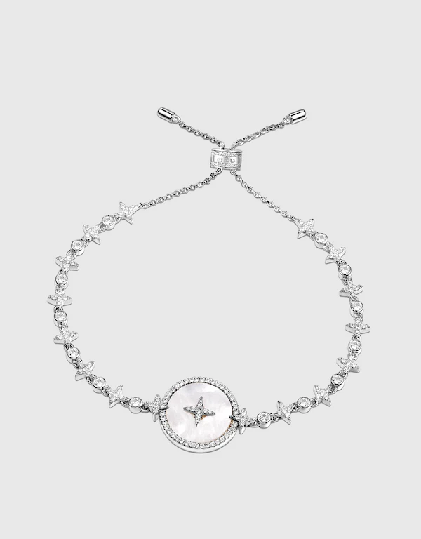 APM Monaco Eternelle Star Sterling Silver Adjustable Bracelet