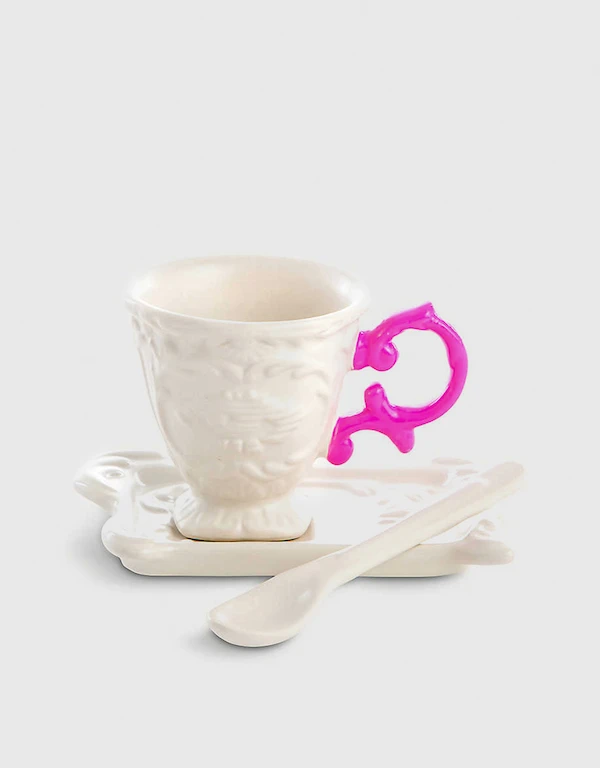 Seletti I-Wares I-Coffee Fine Porcelain Cup Set-Fuchsia