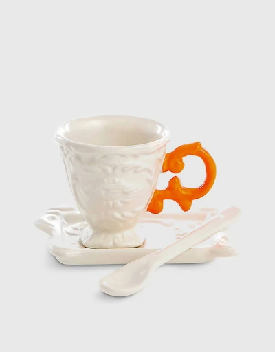 I-Wares I-Coffee Fine Porcelain Cup Set-Orange