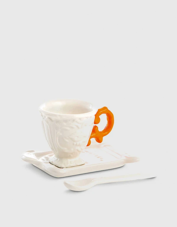 Seletti I-Wares I-Coffee Fine Porcelain Cup Set-Orange
