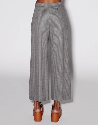 Pull On Cropped Straight Leg Pants