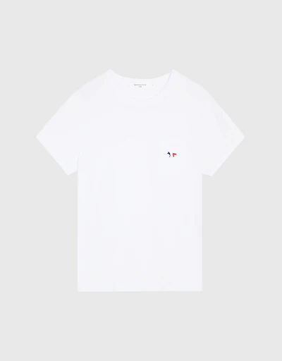 Tricolor Fox Patch Classic Pocket T-shirt-White