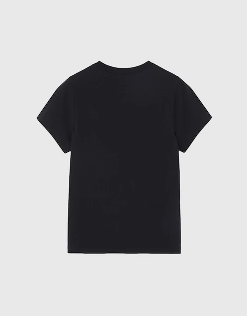 Tricolor Fox Patch Classic Pocket T-shirt-Black