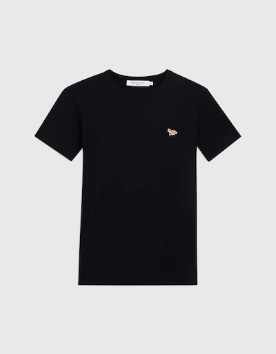 Profile Fox Patch Fitted T-shirt-Black