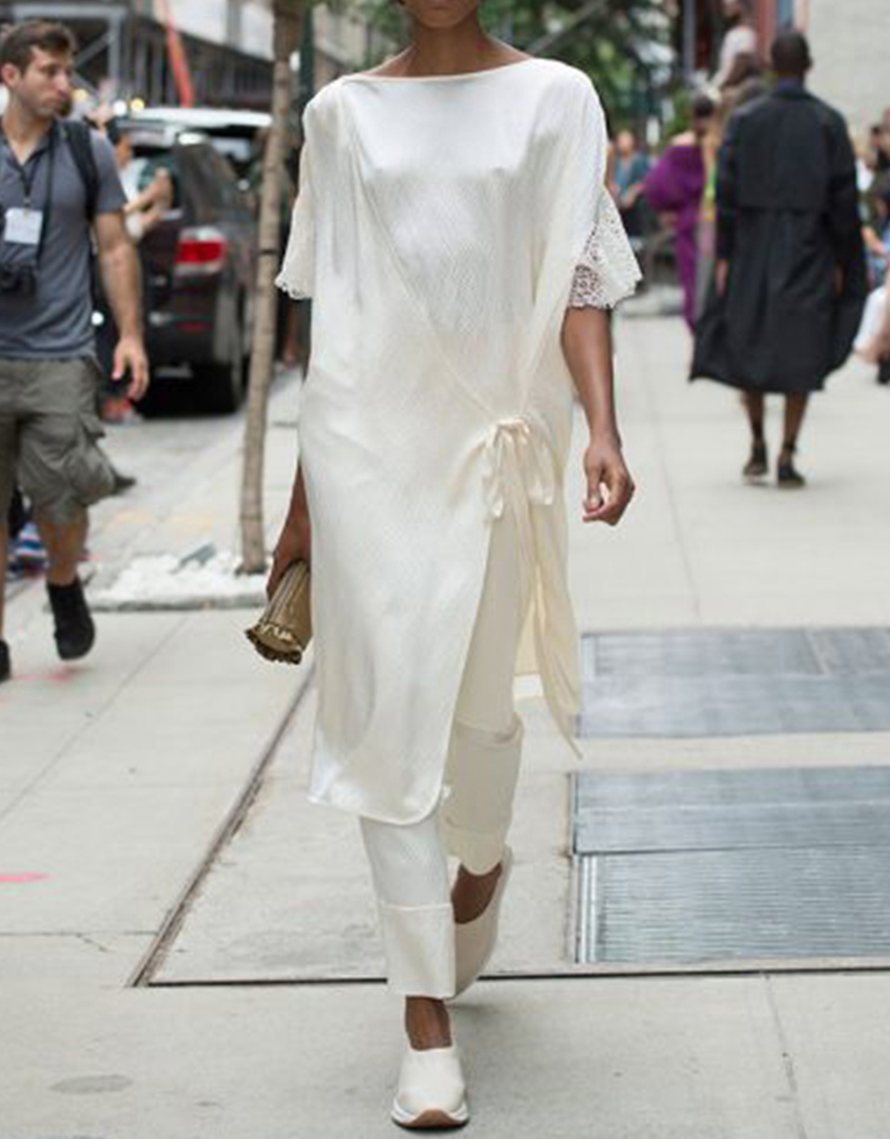 Rachel Comey Glow Hammered Silk Wrap Front Lace Dress - US 2 Rachel Comey Glow Hammered Silk Wrap Front Lace Dress - US 2