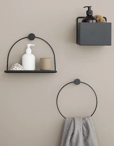 Circular Towel Hanger-Black