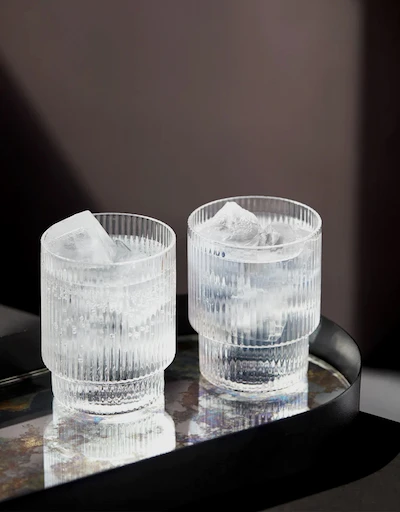 Ripple Water Glasses Set of 4-Clear