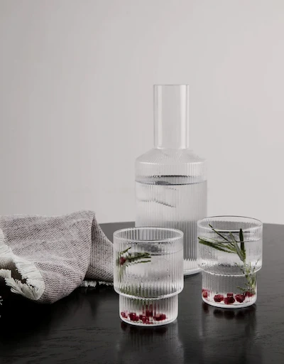 Ripple Water Glasses Set of 4-Clear