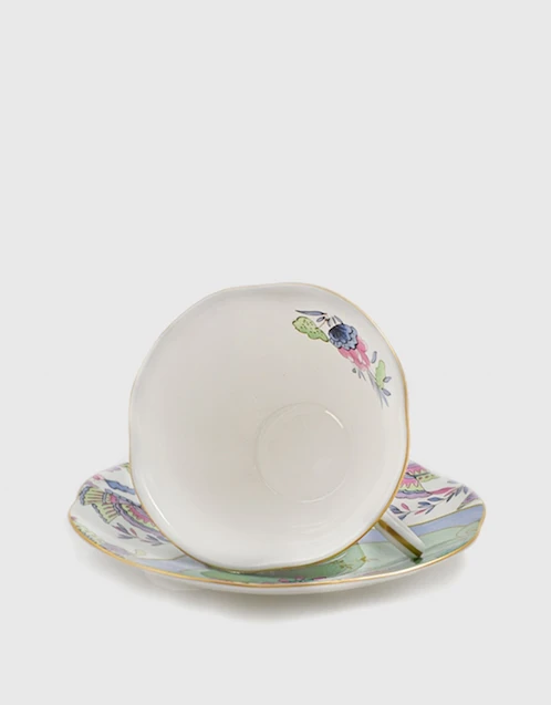 Butterfly Bloom Teacup & Saucer Set in Butterfly Posy