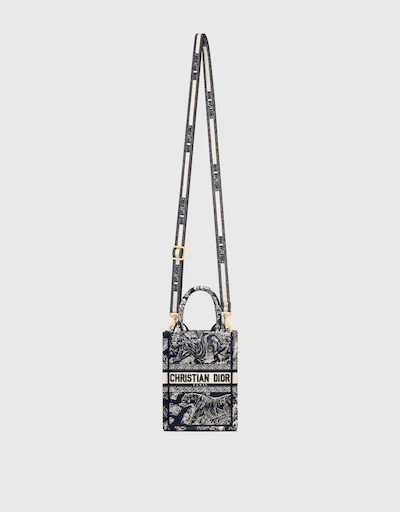  Dior Book Tote Mini  Embroidery Phone Bag