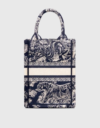  Dior Book Tote Mini  Embroidery Phone Bag