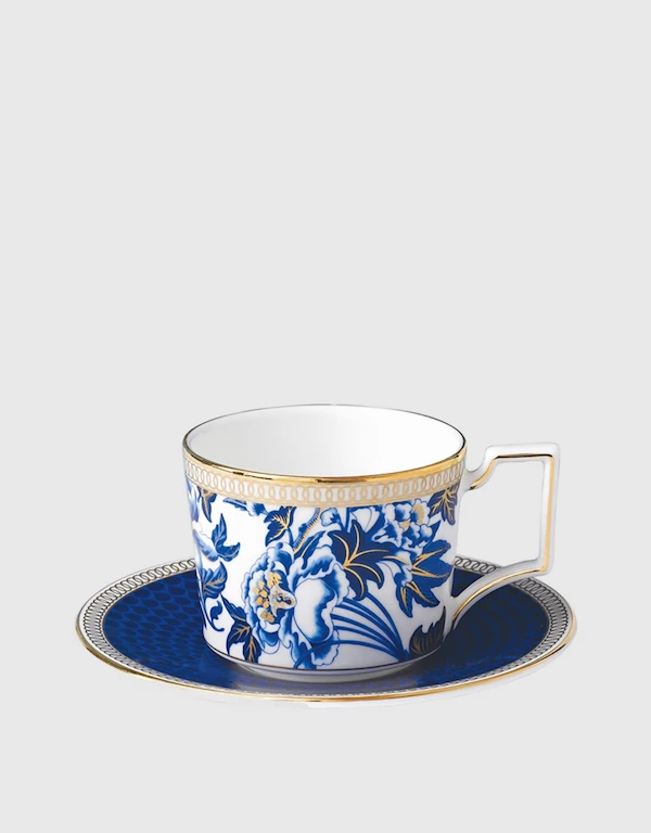 Wedgwood Hibiscus Teacup and Saucer