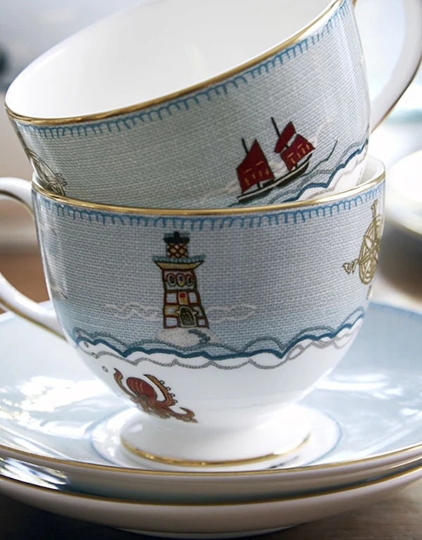 Wedgwood Sailor's Farewell Tea Cup, Saucer and Plate Set