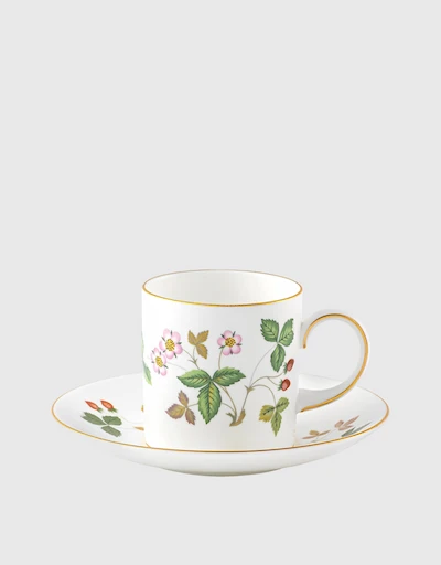 Wild Strawberry Coffee Cup and Saucer Set