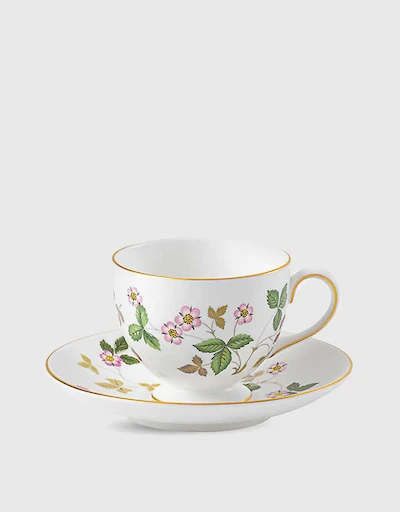 Wild Strawberry Teacup and Saucer