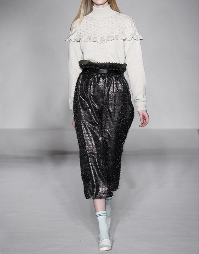 Eloise Metallic Midi Skirt