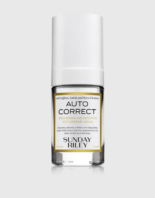 Sunday Riley Auto Correct Brightening and Depuffing Contour Eye Cream 15ml