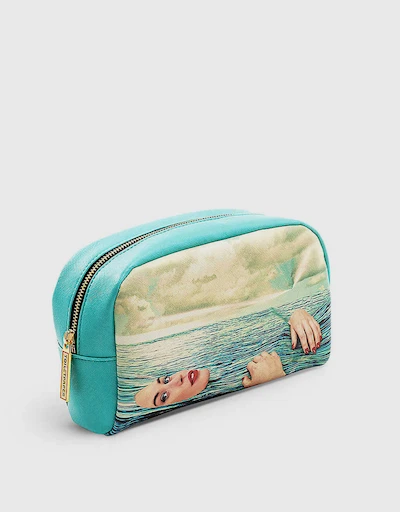 Seletti Wears Toiletpaper Sea Girl Faux-leather Cosmetics Bag 23cm x 13cm