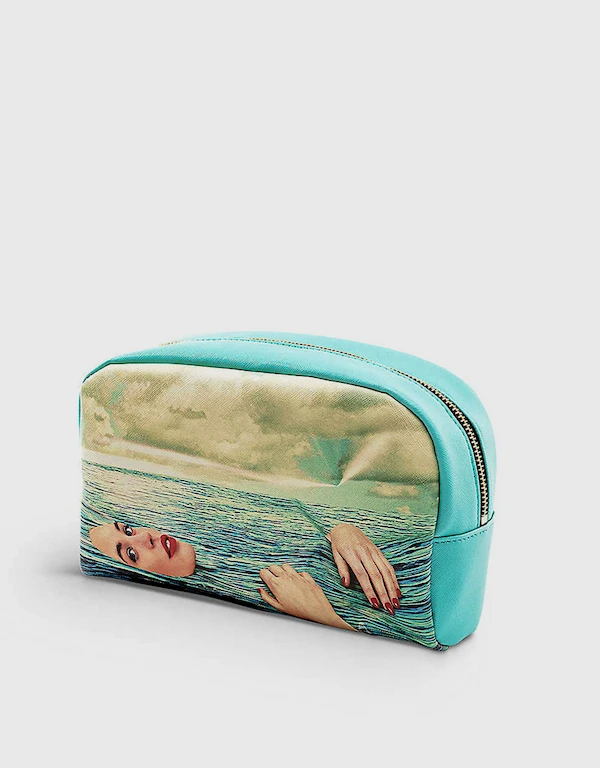Seletti Seletti Wears Toiletpaper Sea Girl Faux-leather Cosmetics Bag 23cm x 13cm
