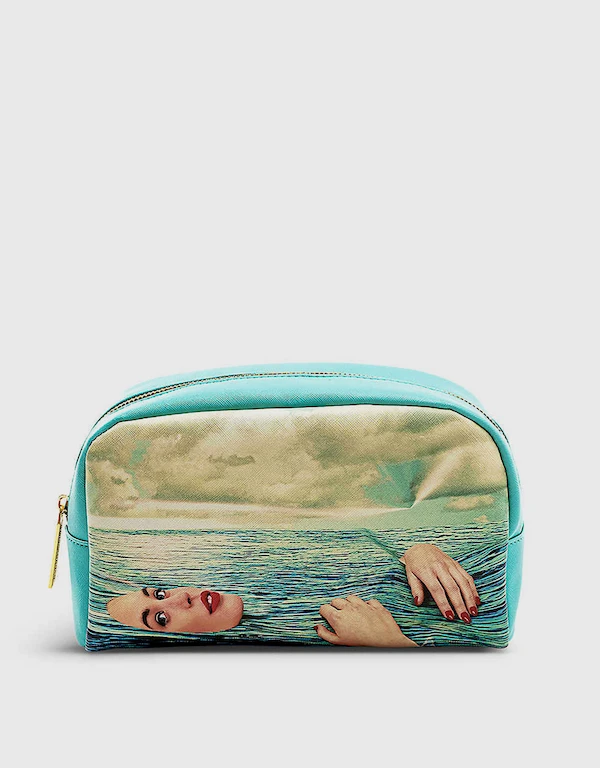 Seletti Seletti Wears Toiletpaper Sea Girl Faux-leather Cosmetics Bag 23cm x 13cm