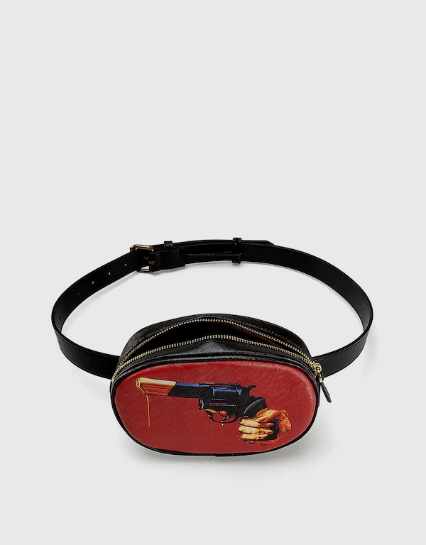Seletti Seletti Wears Toiletpaper Revolver Faux-leather Belt Bag