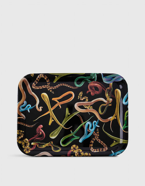 希少廃盤　SELETTI BLACK DESIGN TRAY セレッティ Seletti Seletti x Toiletpaper Snakes Tray 32cm x 43.5cm (Tabletop
