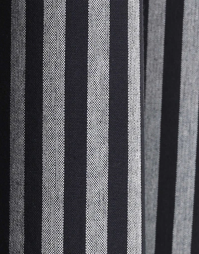 Chambray Shower Curtain-Navy/Grey