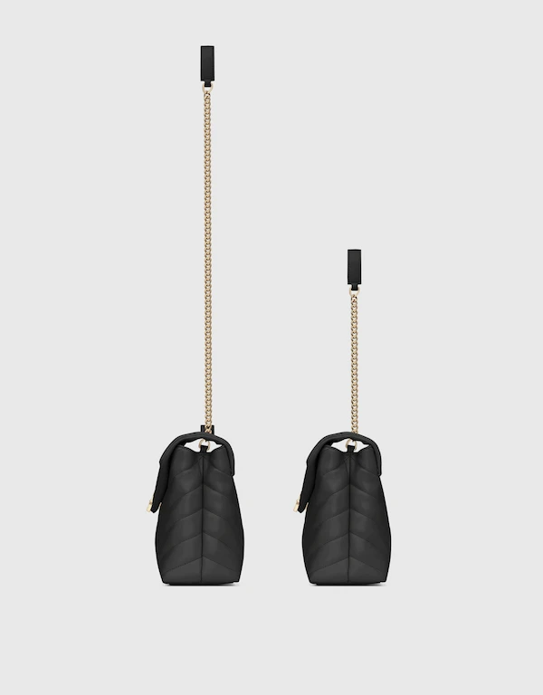 LouLou Small Leather Matelassé  "Y" Chain Shoulder Bag