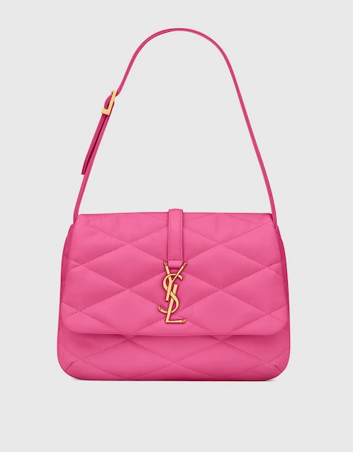 Saint Laurent Small Monogram Quilted Leather Bag in Pink