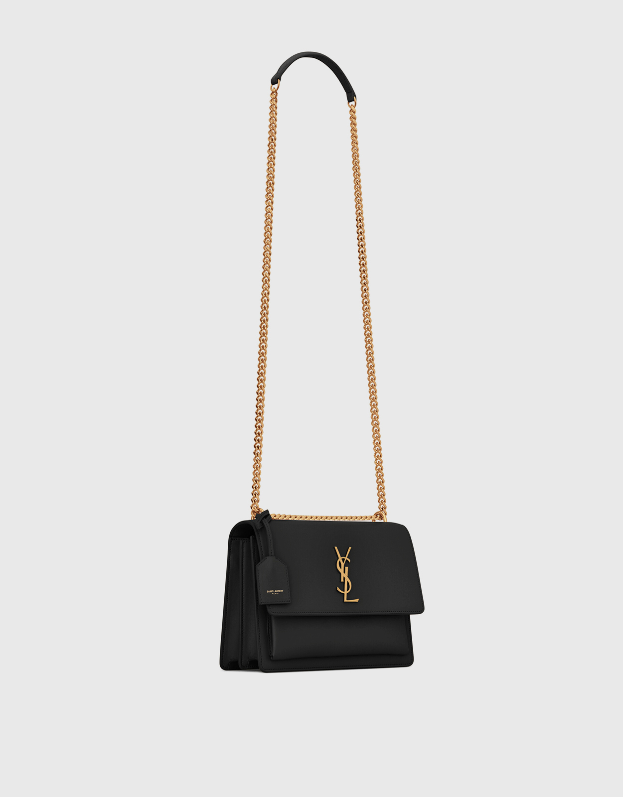 Saint Laurent Sunset Medium Smooth Leather Chain Shoulder Bag (Shoulder bags,Chain  Strap)