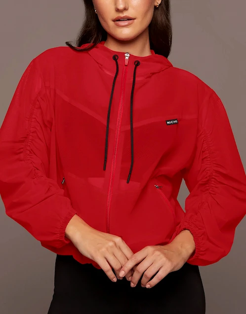 Michi Indy Jacket-Fire Red (Activewear,Jackets)