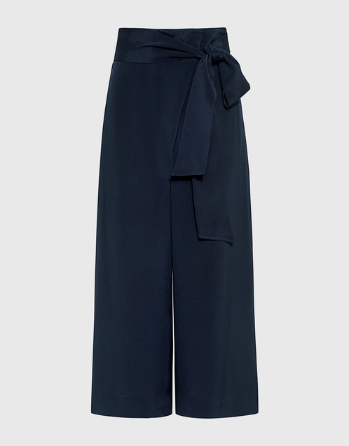 Tibi Silk Paperbag Cropped Pants (Pants 